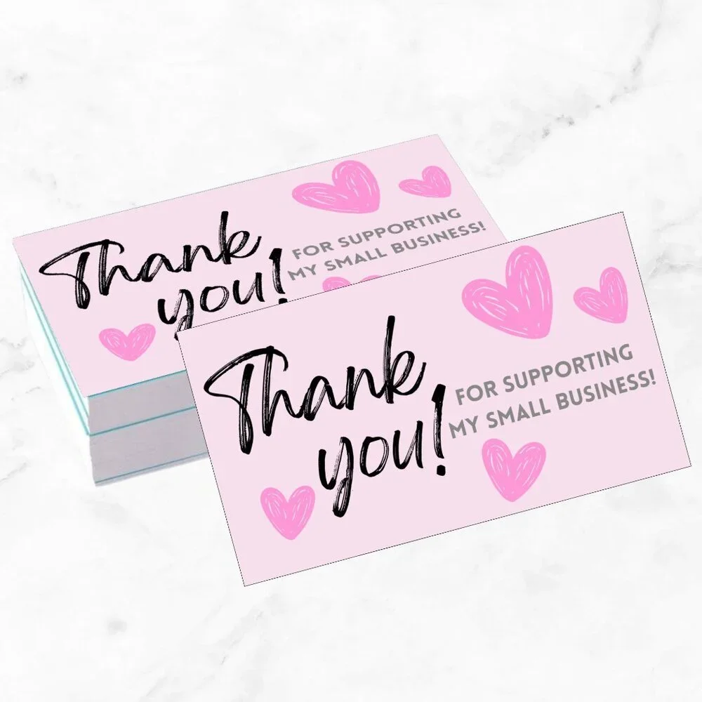 60 Thank You Cards Business Card Insert Card